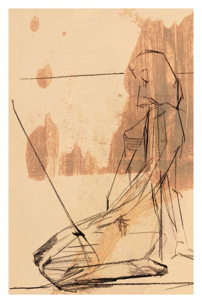 Figura abstracta contemplativa de cartissi