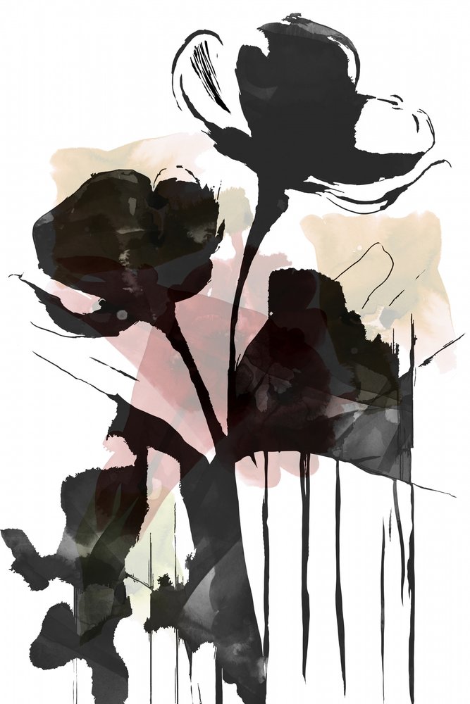 Abstracto floral oscuro de cartissi