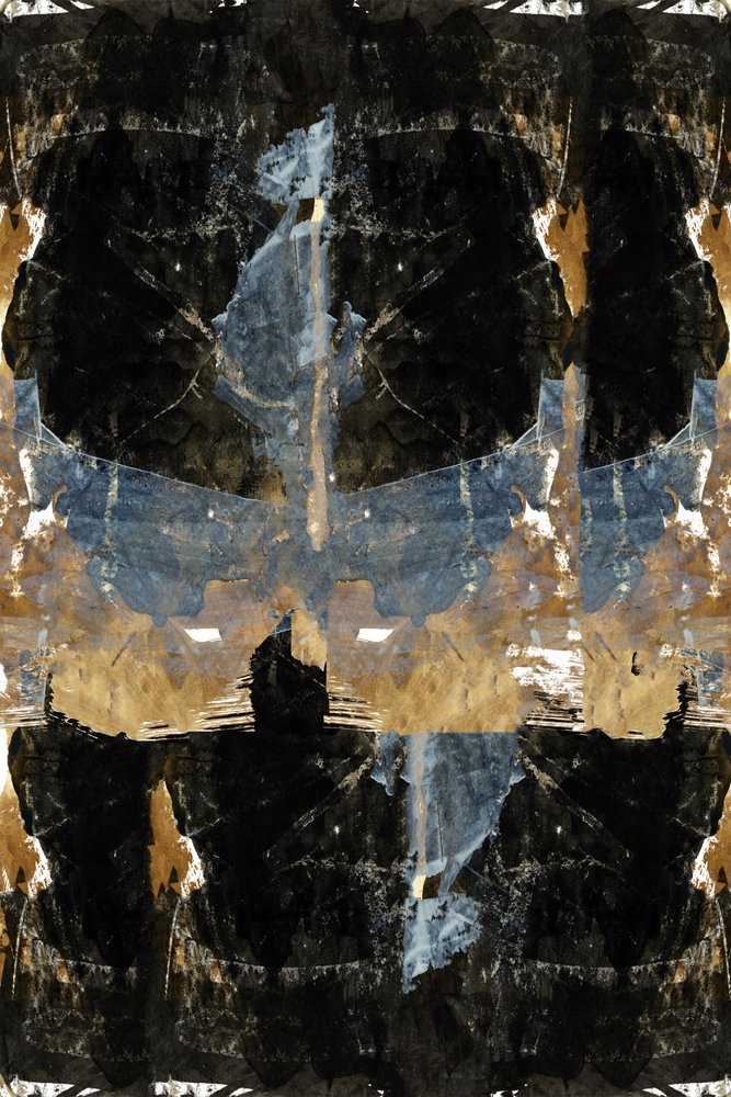 Capas abstractas en dorado oscuro de cartissi