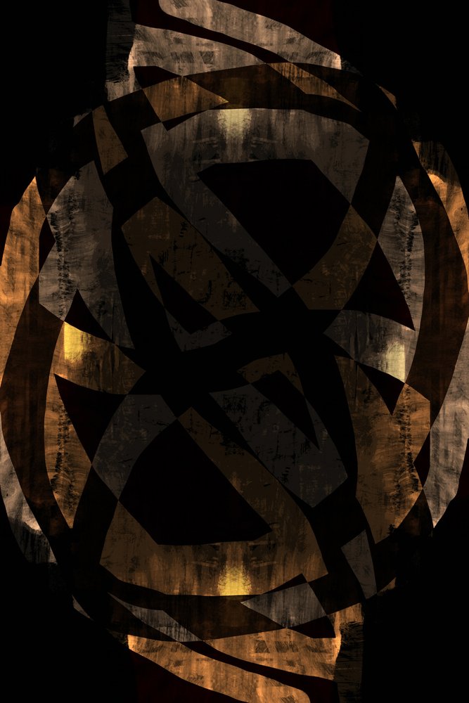 Formas abstractas en dorado oscuro de cartissi