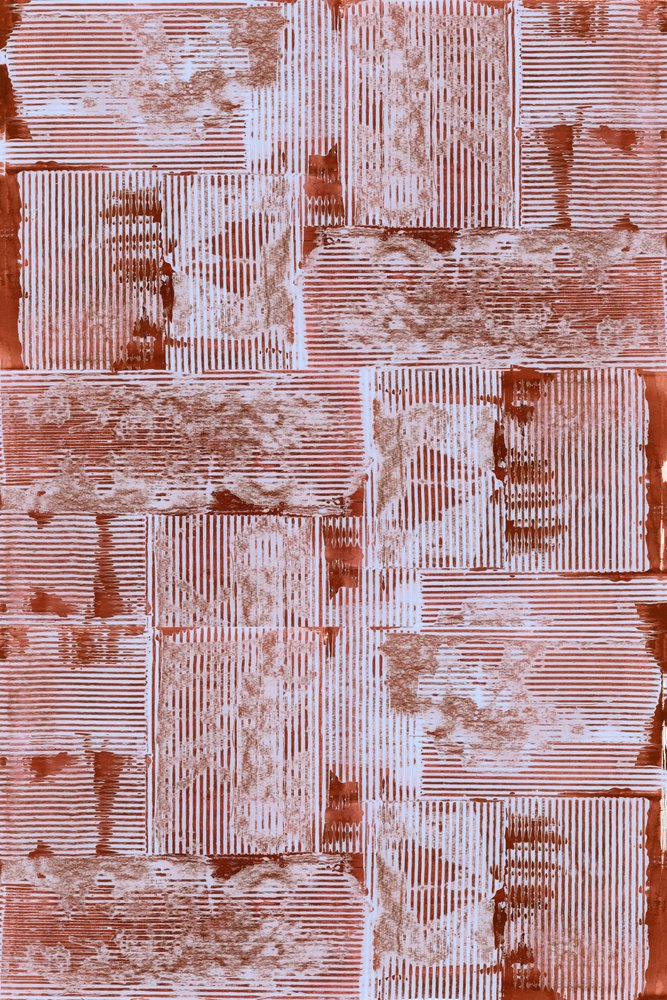 Patchwork geométrico desgastado de cartissi