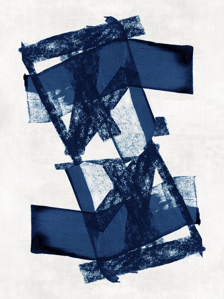 Formas dinámicas en azul marino de cartissi