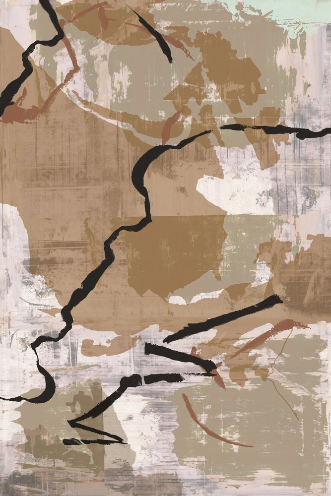 Líneas abstractas con toques terrosos de cartissi