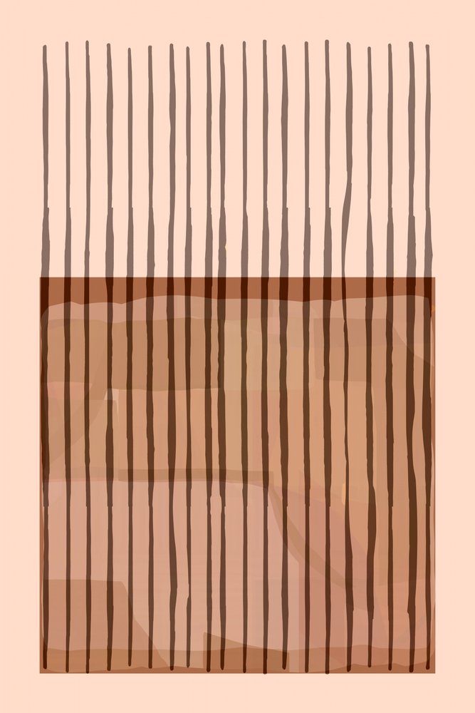 Líneas verticales abstractas con tonos terrosos de cartissi