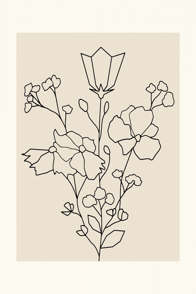 Elegantes motivos florales de cartissi