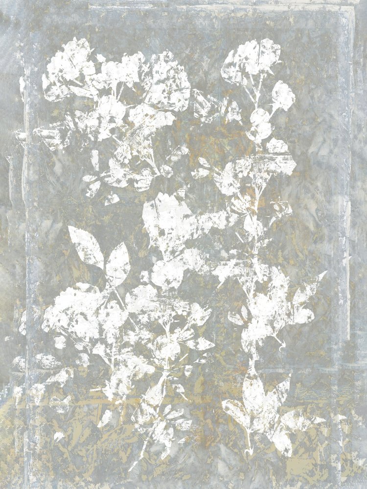 Silueta floral descolorida de cartissi