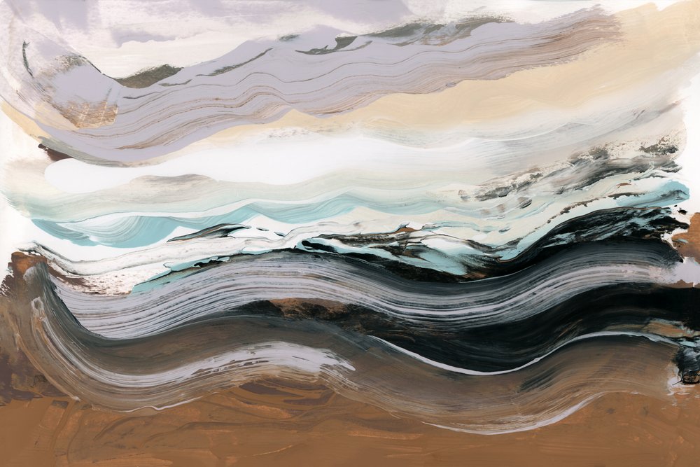 Océano en movimiento: abstracto de cartissi