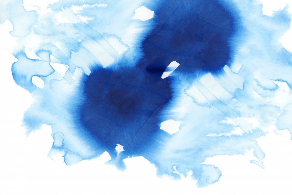 Acuarela azul fluido de cartissi