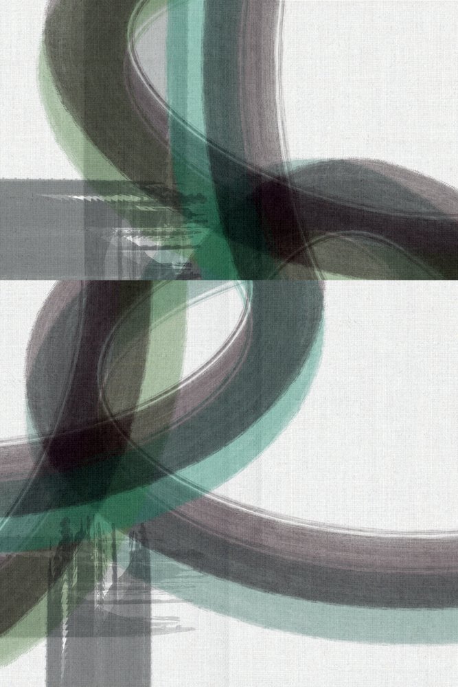 Flujo abstracto en verde y gris de cartissi