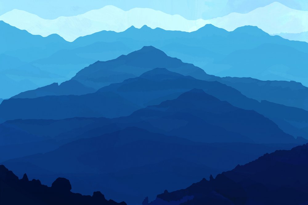 Las Montañas Azules en capas de cartissi
