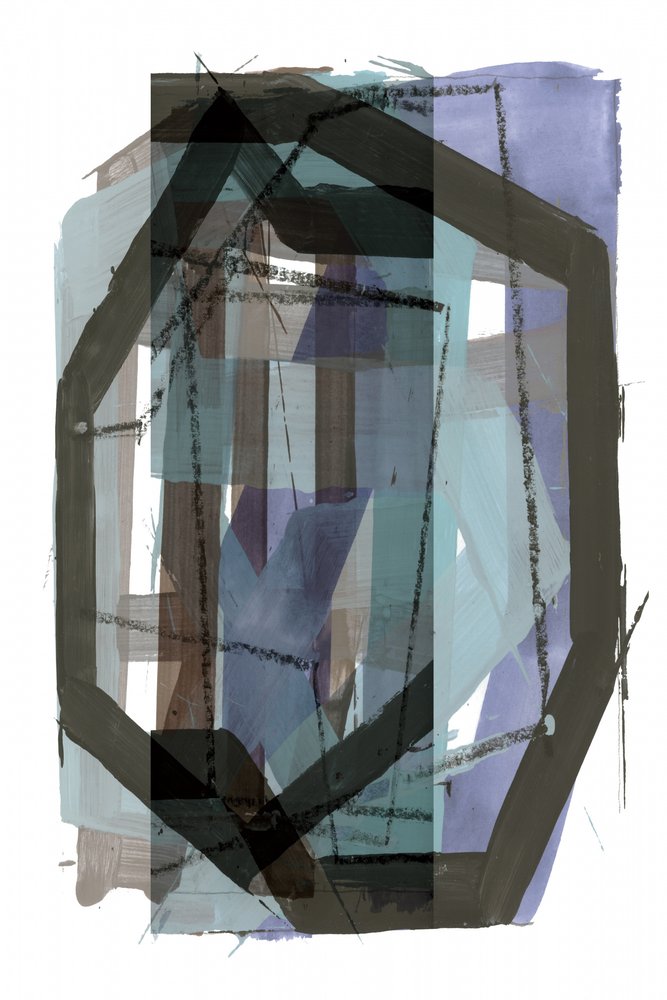 Abstracto geométrico en capas de cartissi