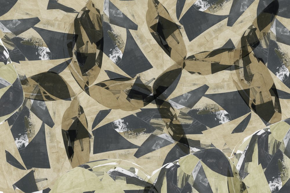 Hojas geométricas en capas de cartissi