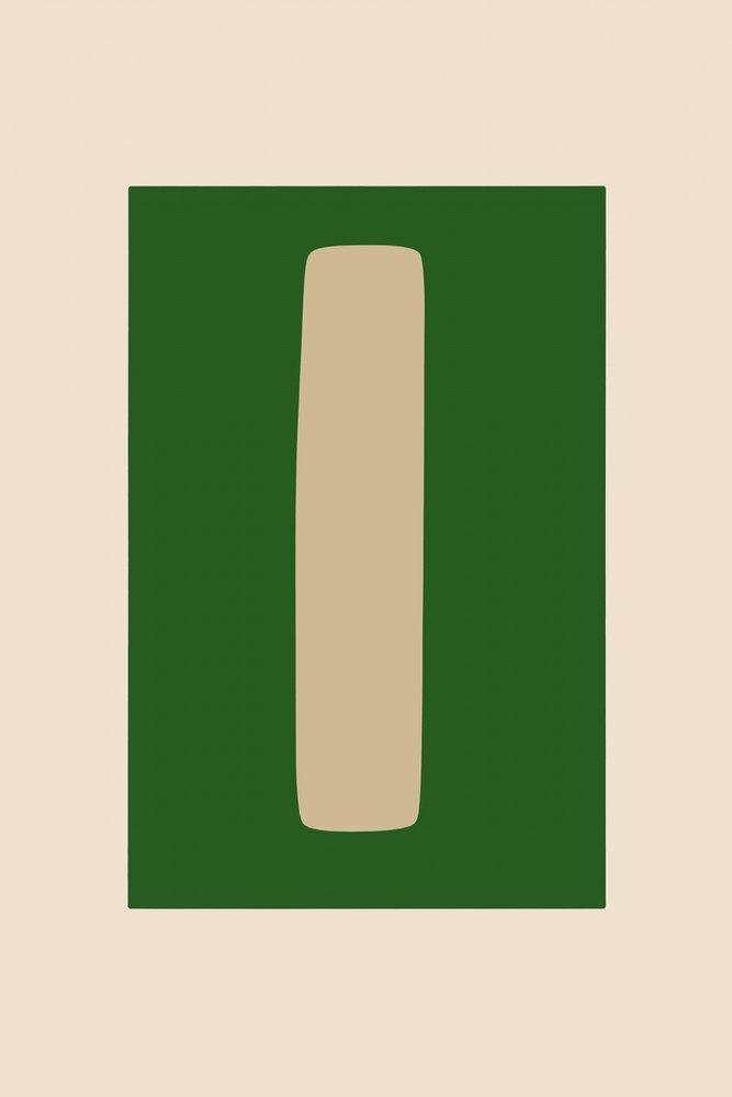 Forma minimalista en verde de cartissi