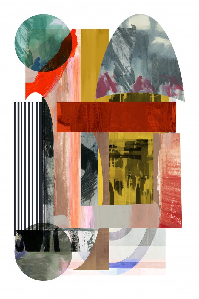 Collage abstracto moderno de cartissi