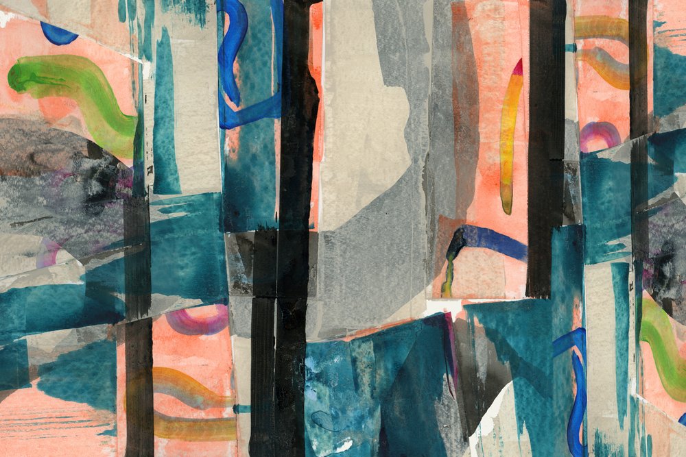 Collage abstracto moderno de cartissi