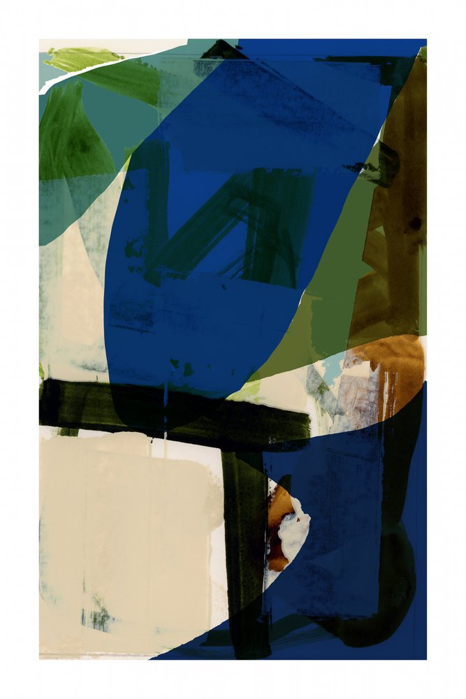Formas modernas en azul y verde de cartissi