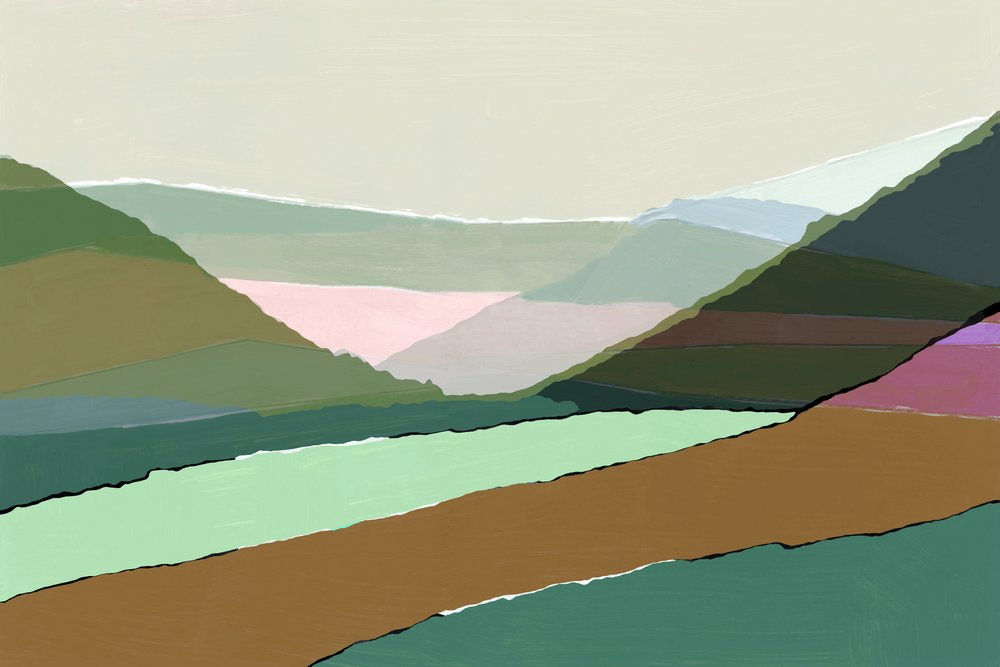 Paisaje moderno en capas de cartissi