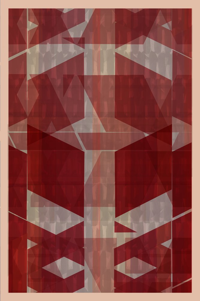 Geometría moderna en rojo de cartissi