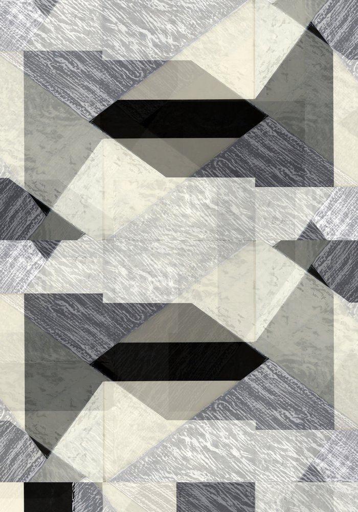 Abstracción geométrica monocromática de cartissi
