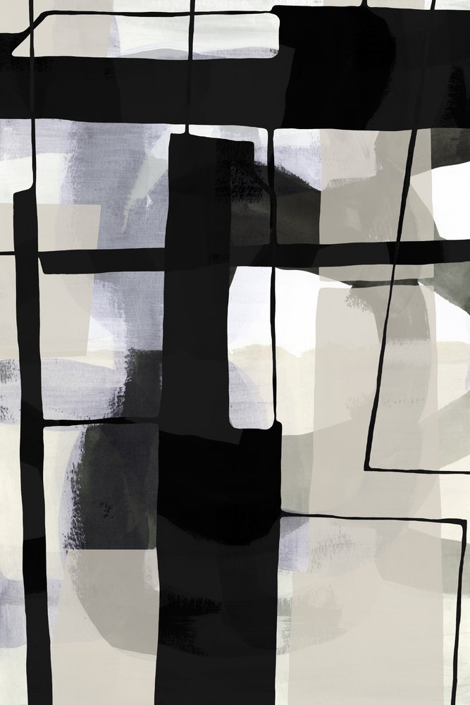 Formas abstractas monocromáticas de cartissi