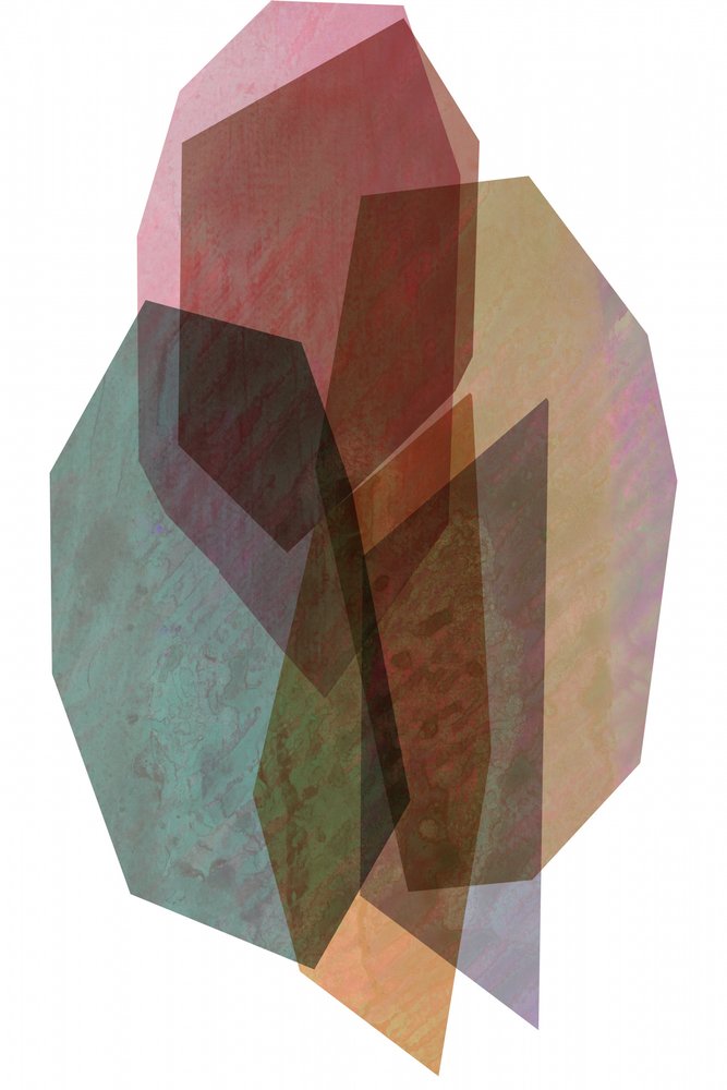 Capas geométricas en tonos apagados de cartissi