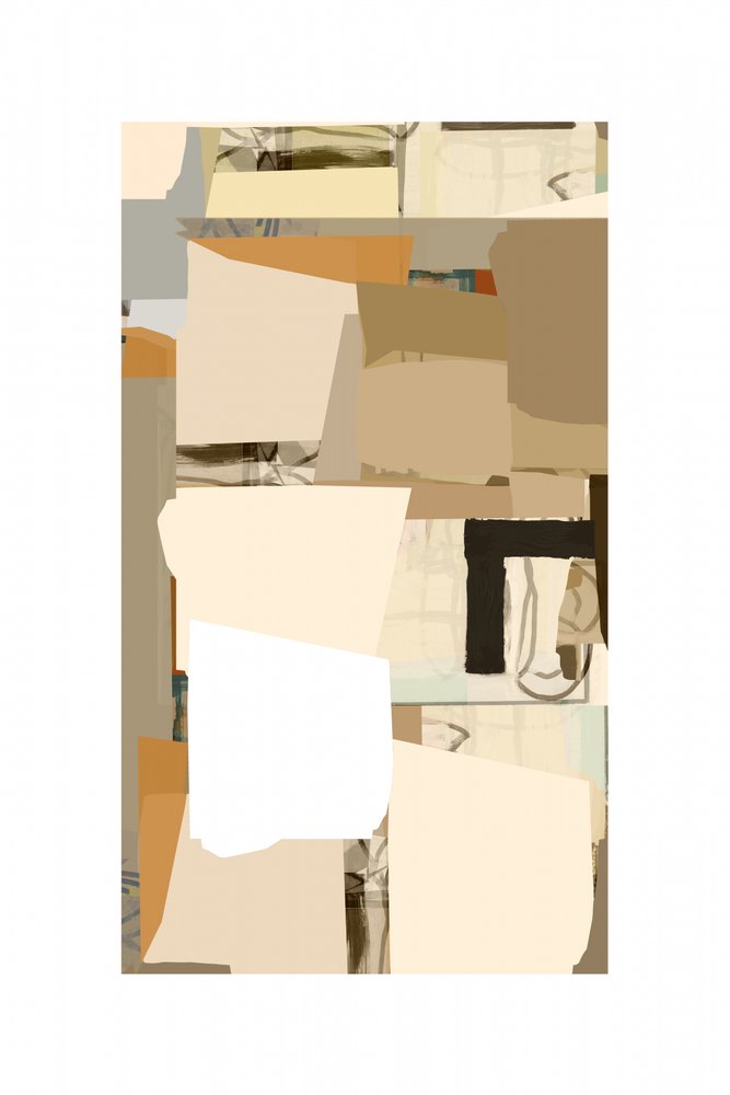 Collage abstracto neutro de cartissi