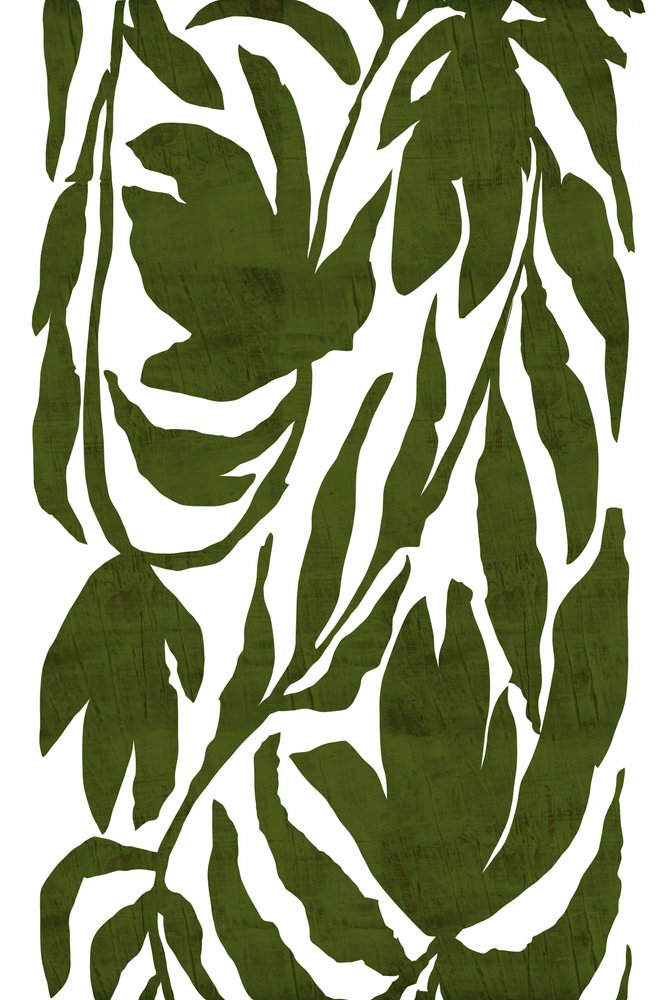 Estampado de follaje verde oliva de cartissi