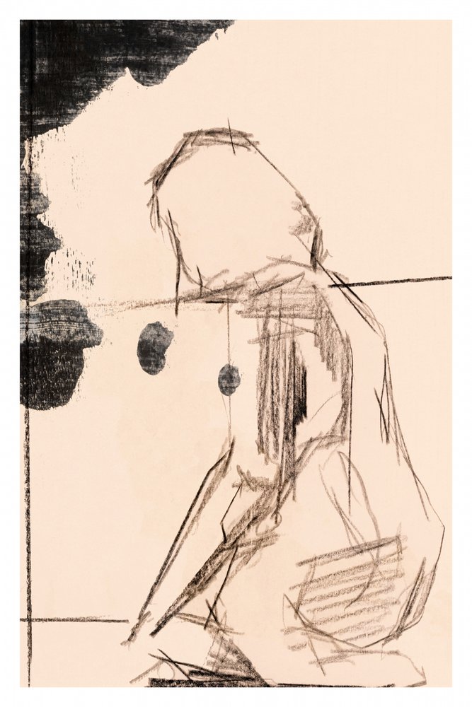 Boceto de una figura pensativa de cartissi