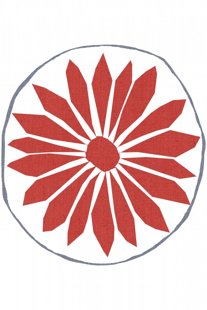 Flor popular roja de cartissi