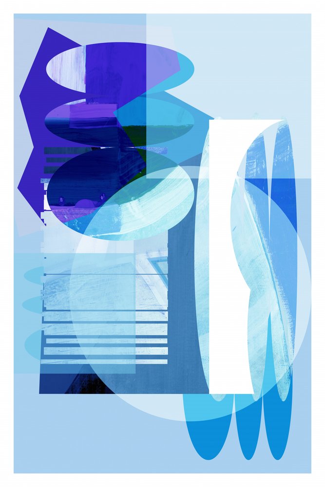 Abstracción azul serena de cartissi