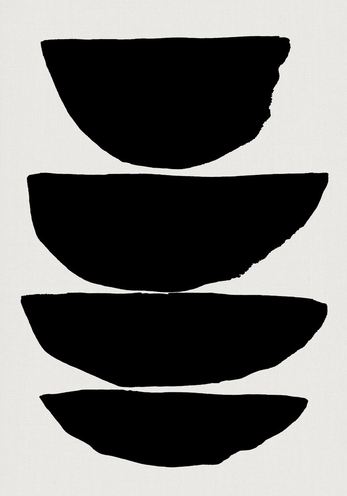 Formas negras apiladas de cartissi