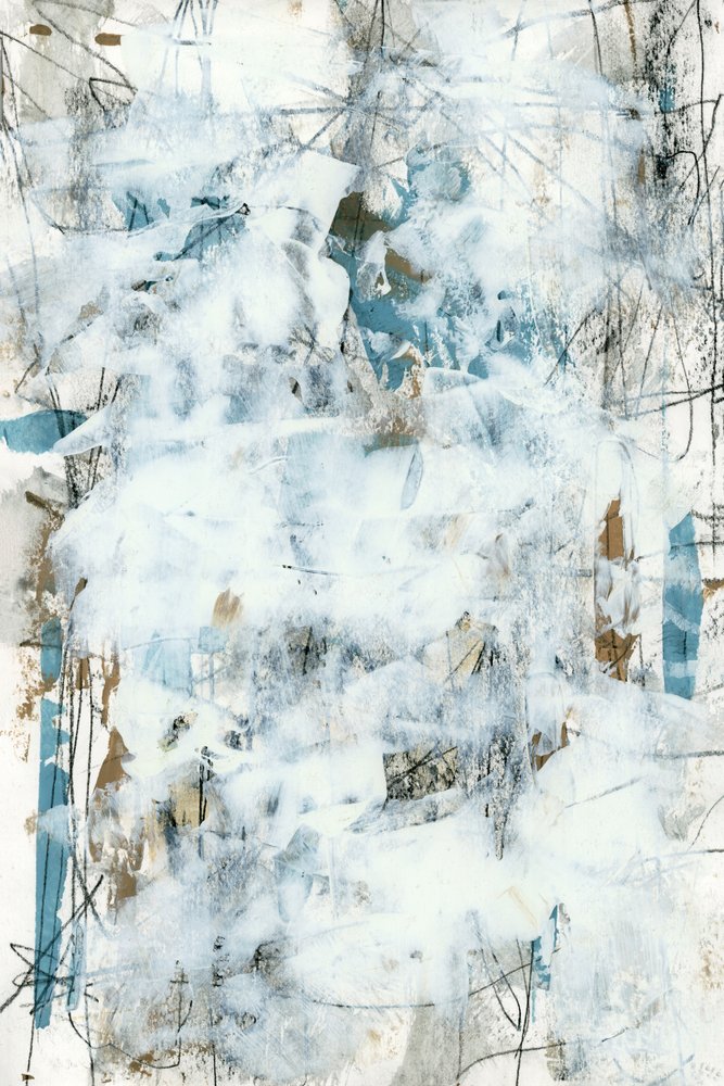Blanco y azul con textura, estilo abstracto de cartissi