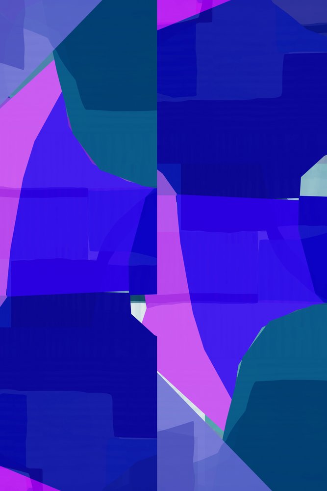 Formas abstractas azules llenas de vida de cartissi