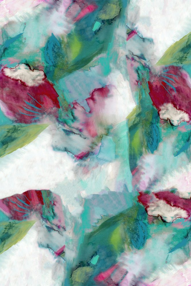 Abstracto floral vibrante de cartissi