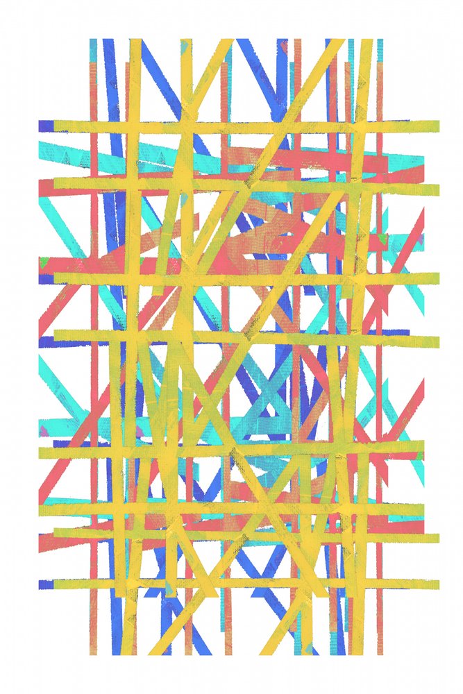 Cuadrícula geométrica llena de color de cartissi