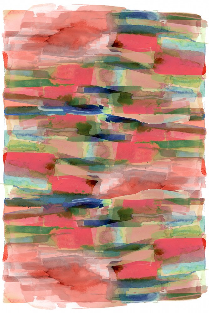 Trazos abstractos en capas de colores vivos de cartissi
