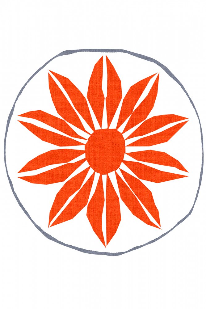 Flor de color naranja intenso de cartissi