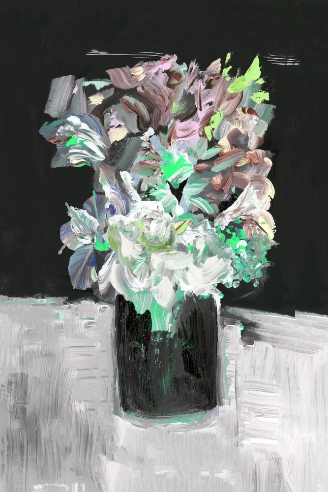 Ramo floral de vivos colores con estilo pictórico de cartissi