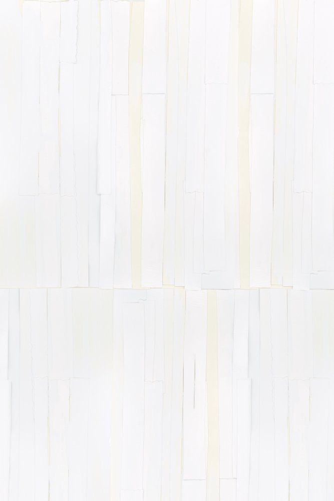 Abstracción vertical en blanco de cartissi