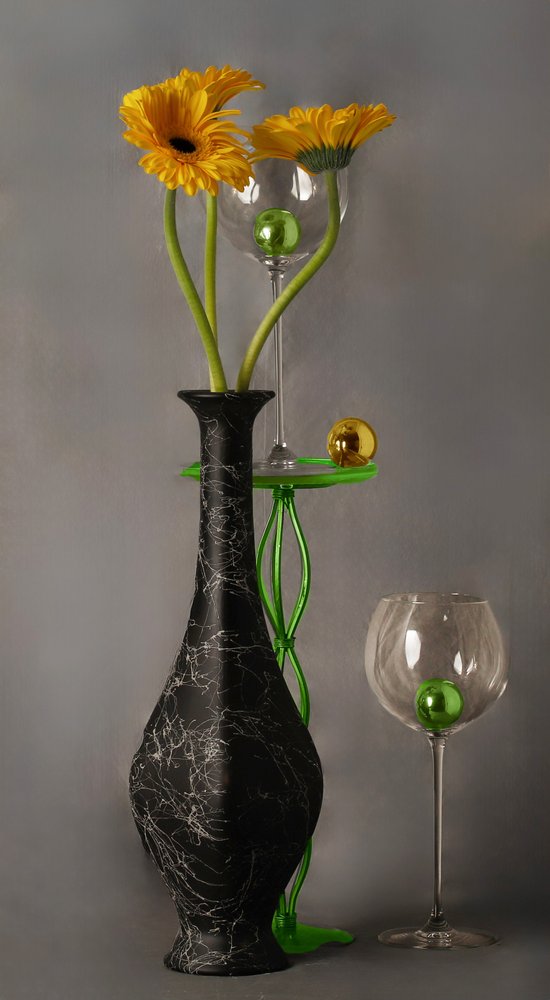 Exposición floral moderna de jlloydphoto