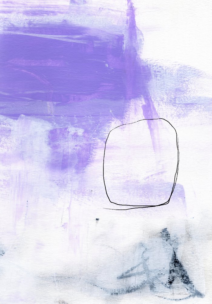 Círculo abstracto morado de uplusmestudio