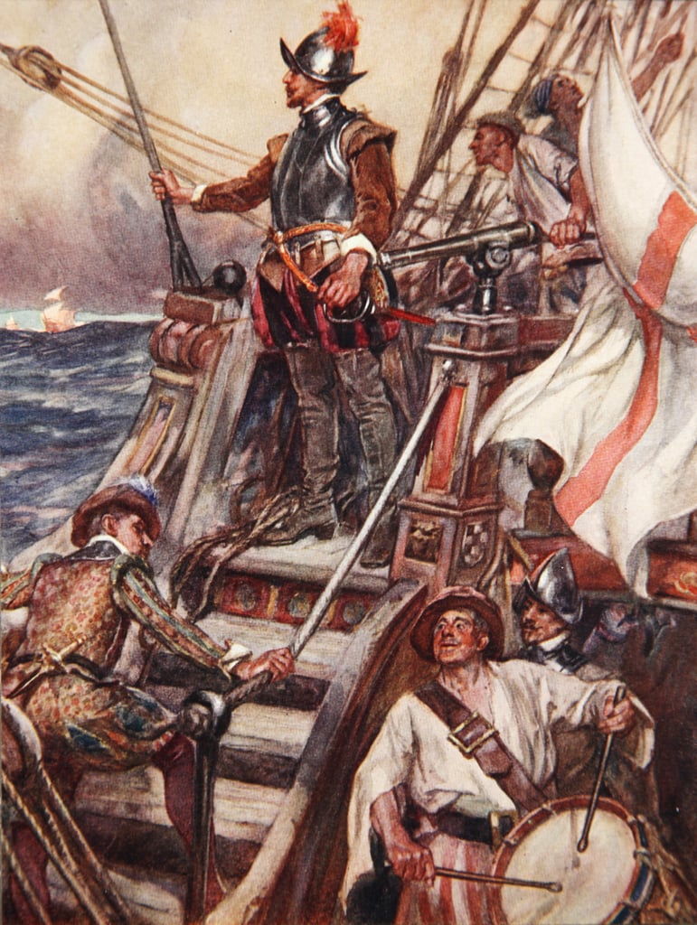 Drake's Drum, ilustración de 'Drake's Drum and Other Songs of the Sea