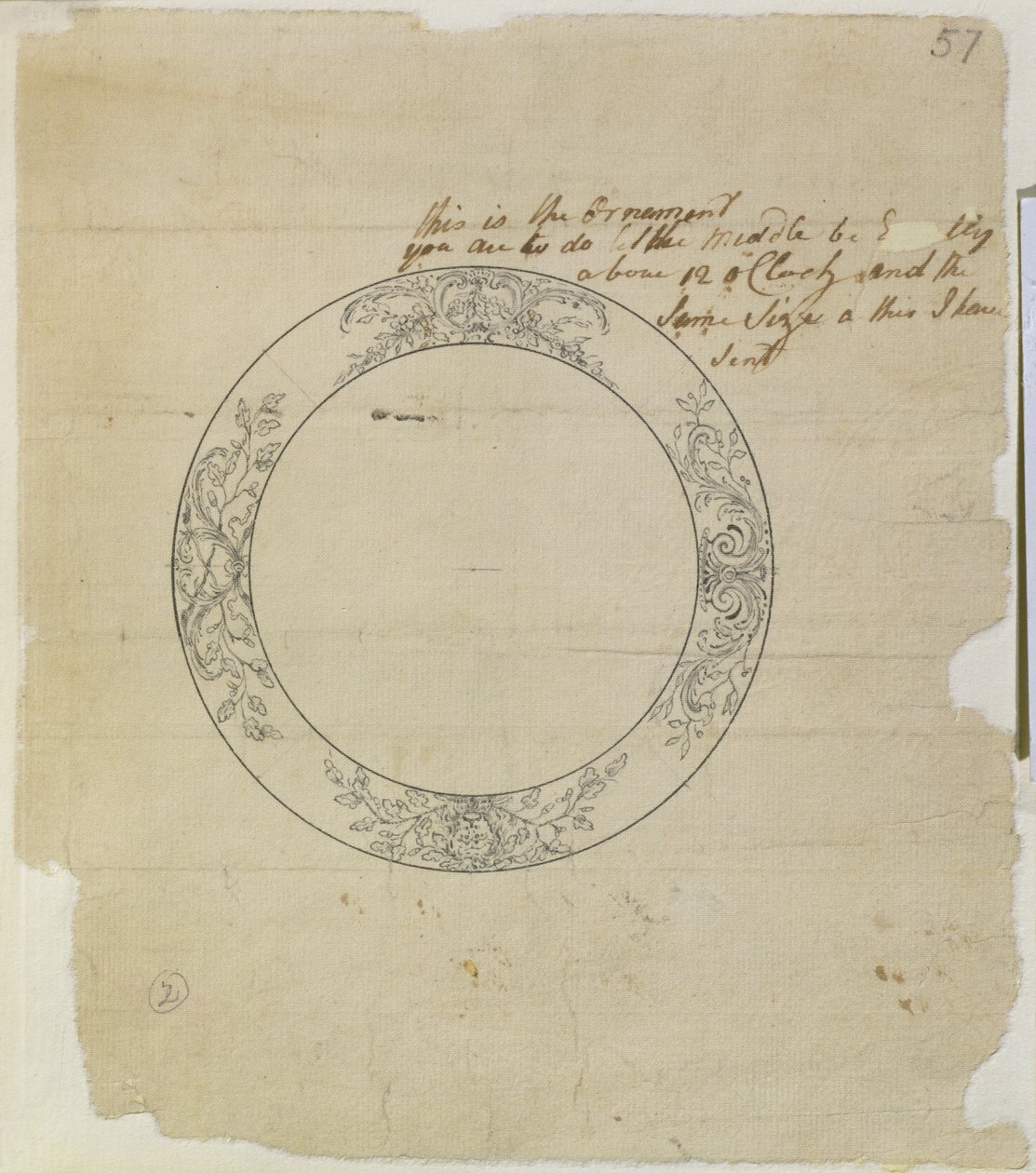 Diseño para una gran esfera de reloj de esmalte, de notas y dibujos mecánicos compilados por John Harrison (1693-1776) y su hijo William (c.1726-72) de Unknown