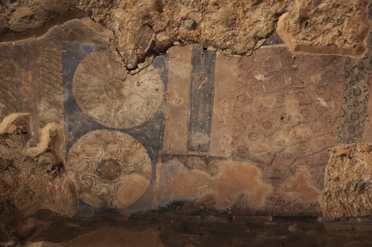 Detalles de un Fresco en una Cámara Adyacente al Nicho del Pequeño Buda de Unknown