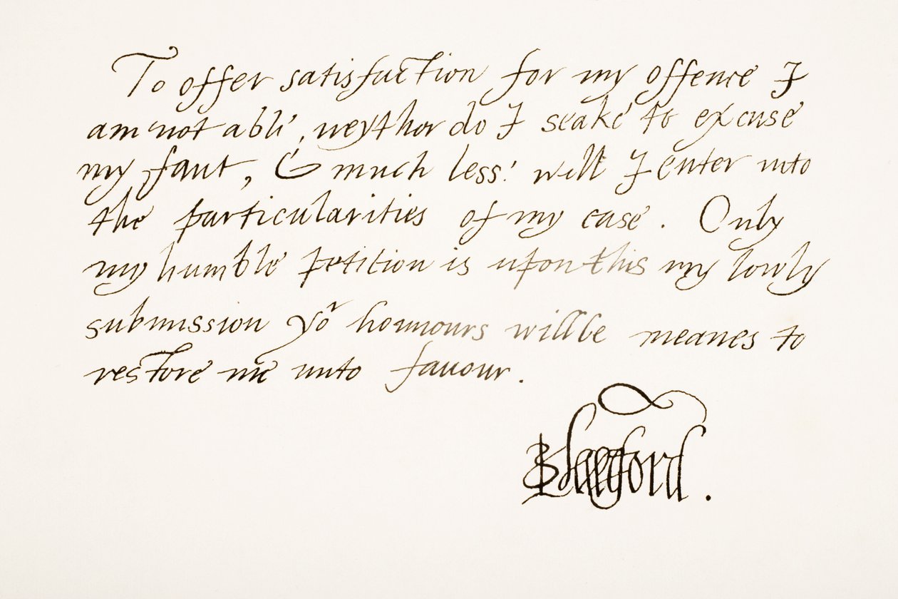 Edward Seymour, 1er Conde de Hertford, 1er Barón Beauchamp, 1539 - 1621. Muestra de caligrafía y firma. de Unknown