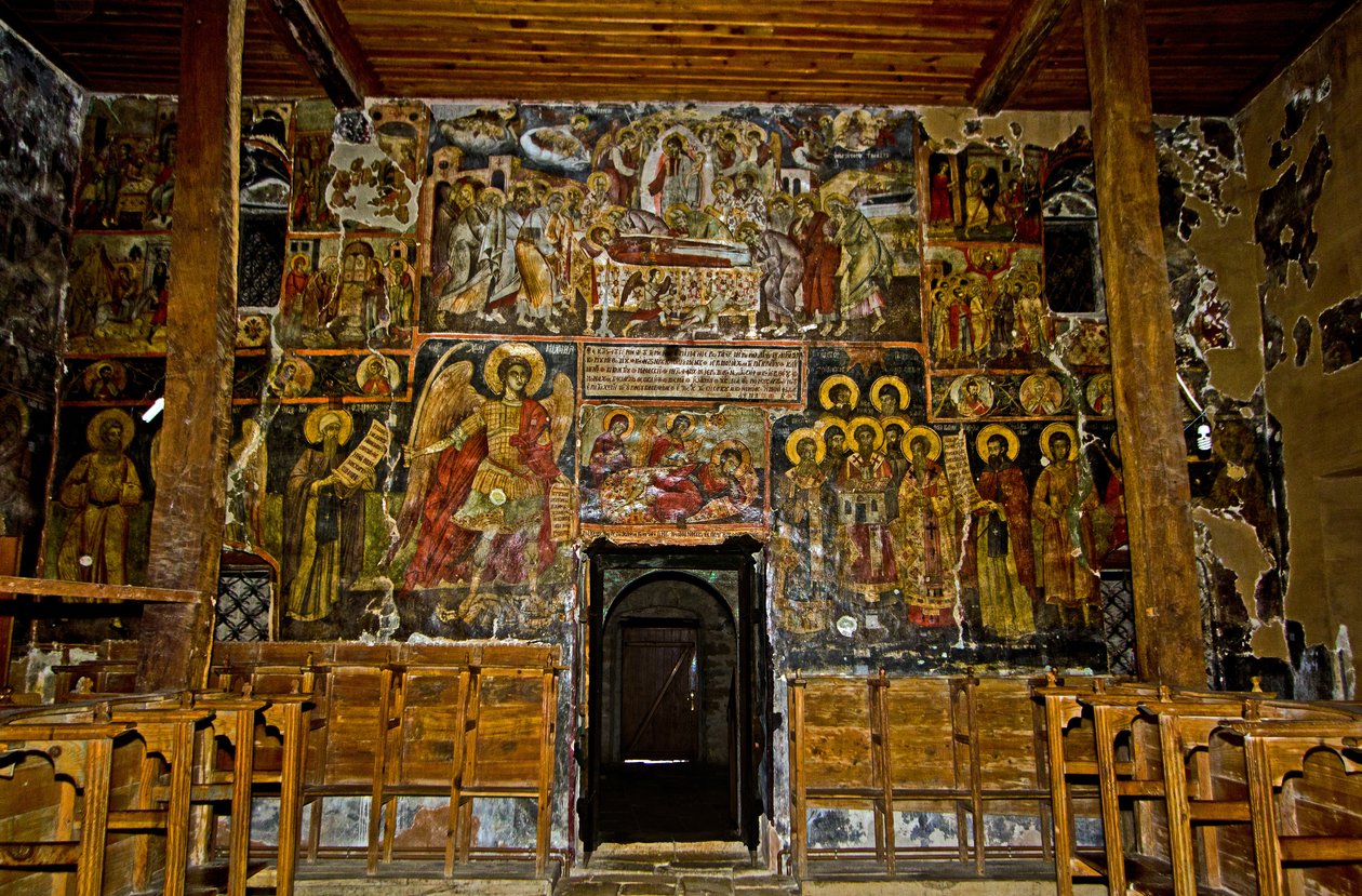 Frescos en la Iglesia de Santa María, Monasterio de Ardenica, Albania de Unknown