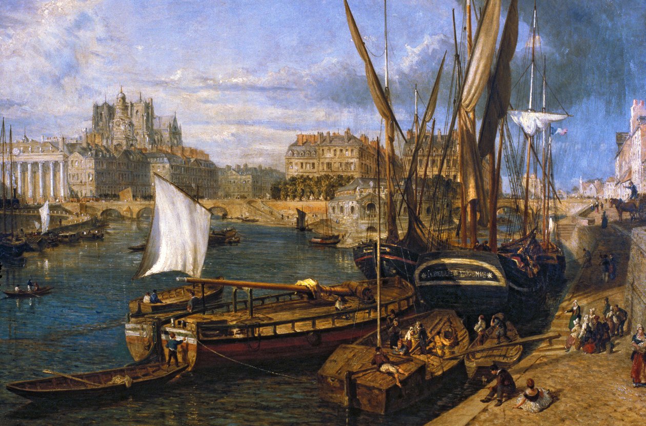 Loira Atlántico N* 120 - Nantes - Museo Dobree - “El Puerto de Nantes” - por William Parrot (1813-1869) - pintura de 1804 de Unknown
