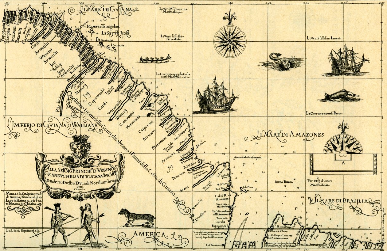 Mapa de la Costa de Guayana, 1646-47 de Unknown