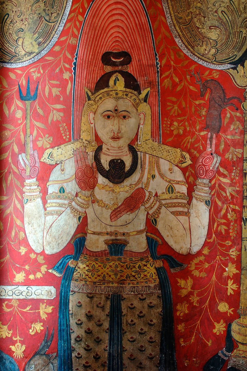 Mural en las paredes del templo de Kelaniya en Kelaniya Vihara, uno de los sitios budistas más sagrados a unas seis millas de la capital Colombo de Sri Lanka. 7 de enero de 2010. de Unknown