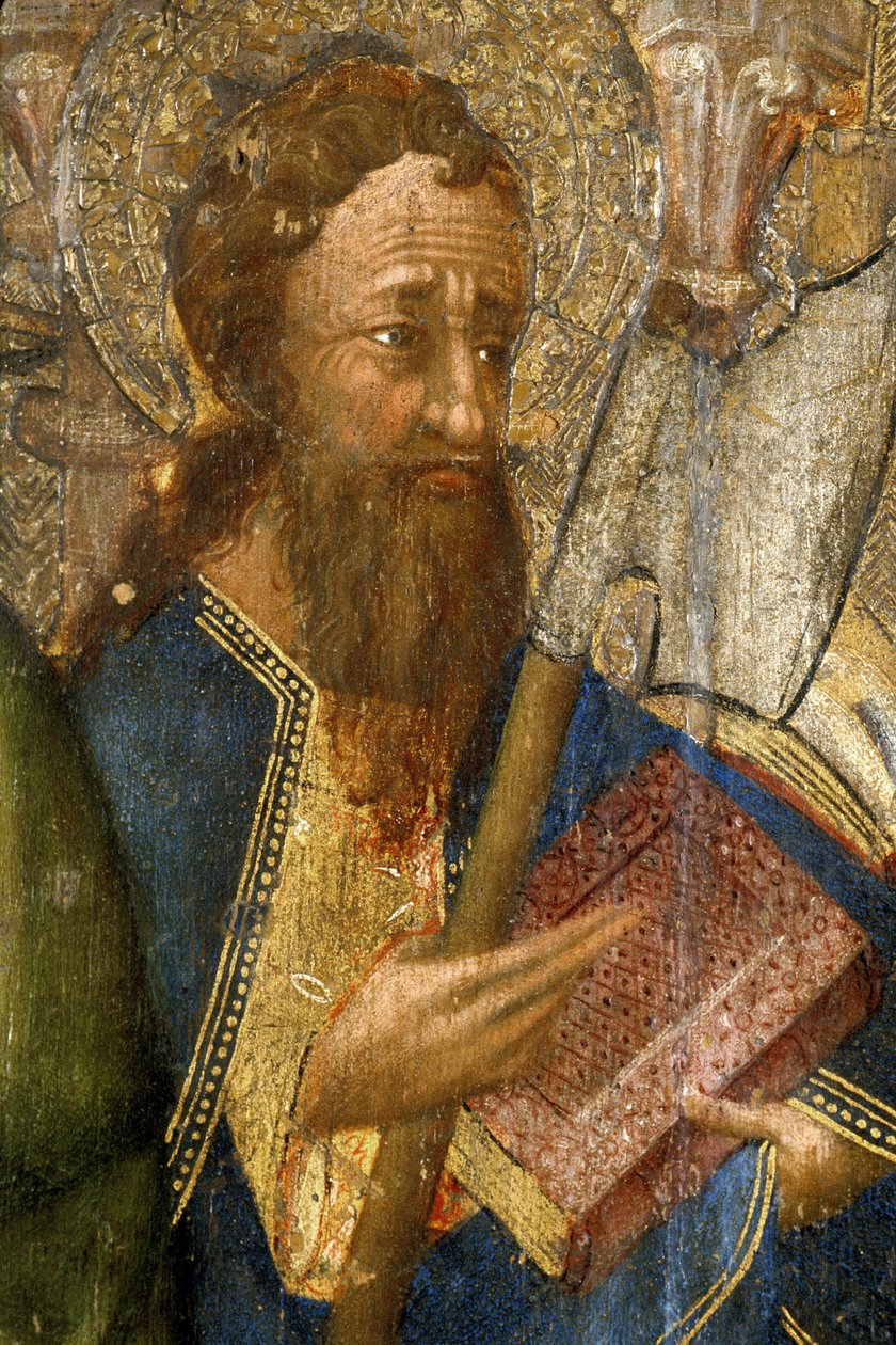Picardía 081 - Laon - Museo - “Los Apóstoles” (detalle) - Maestro de las Horas de Rohan - pintura al óleo sobre roble del siglo XV de Unknown